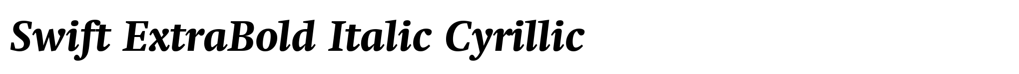 Swift ExtraBold Italic Cyrillic image